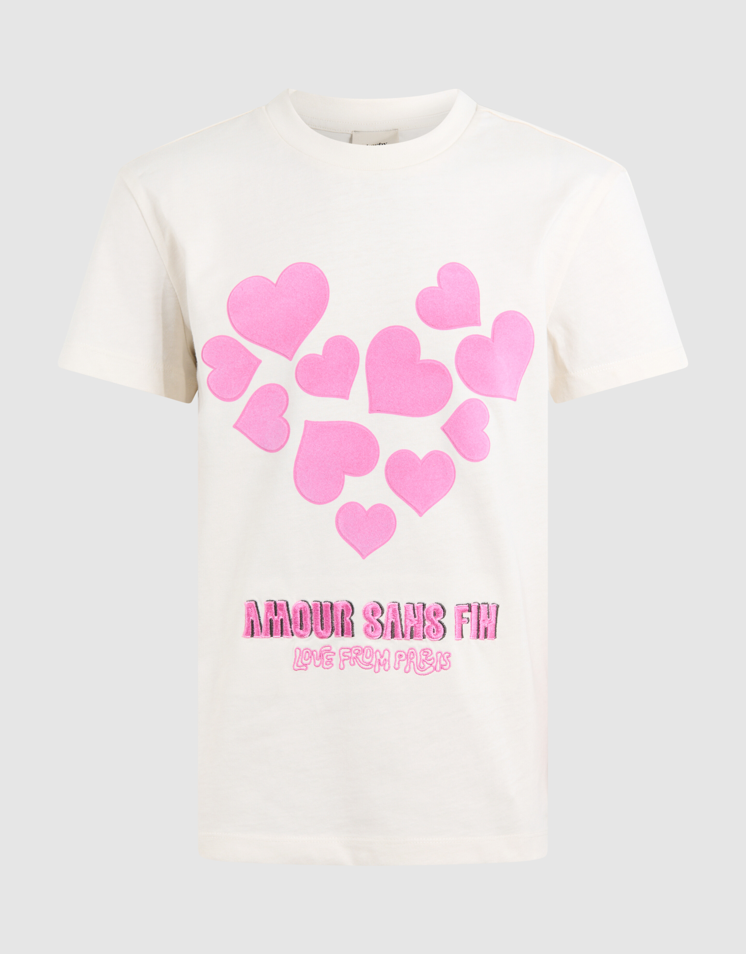Heart Artwork T-shirt Gebroken Wit SHOEBY GIRLS