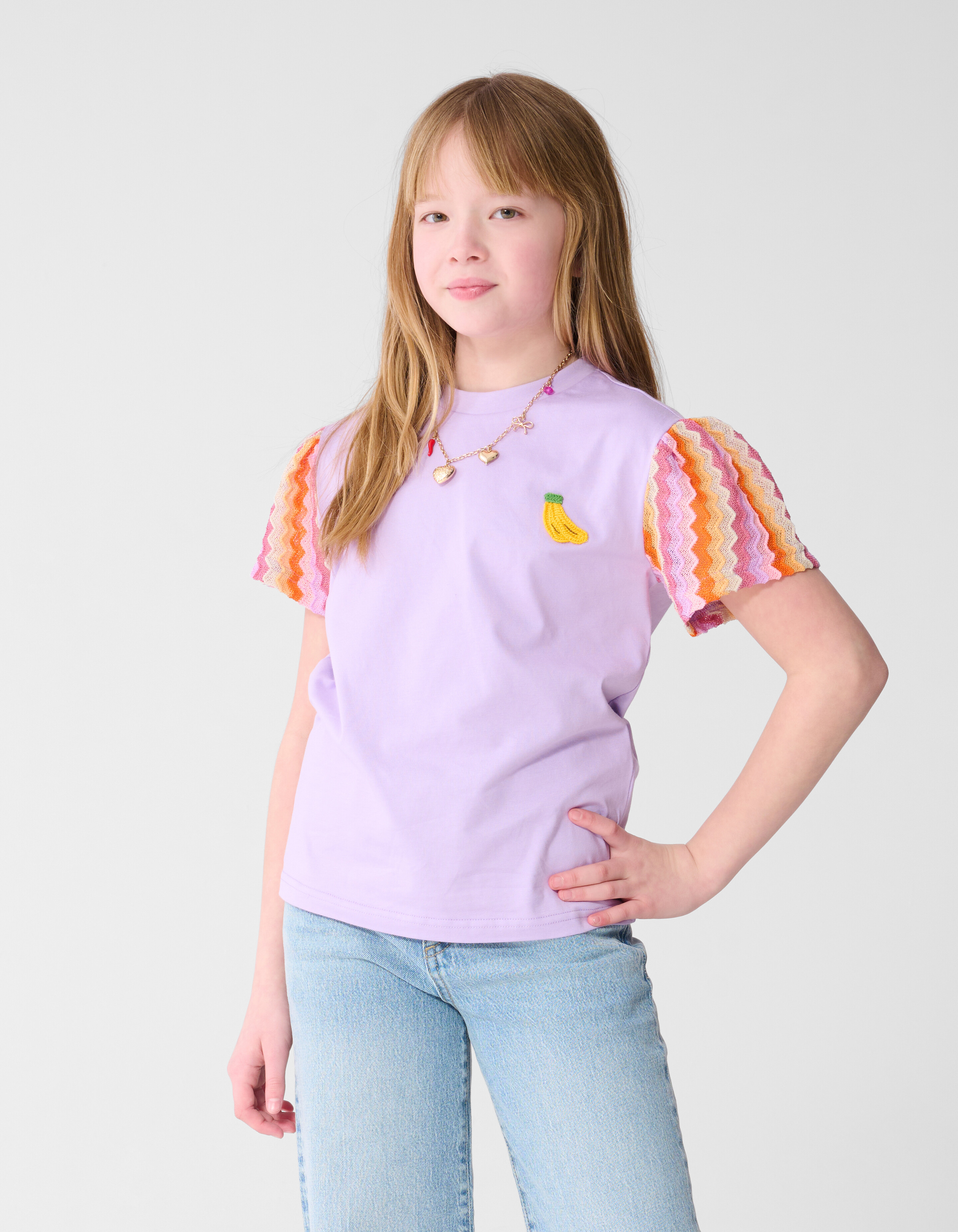 Banana T-shirt Paars SHOEBY GIRLS