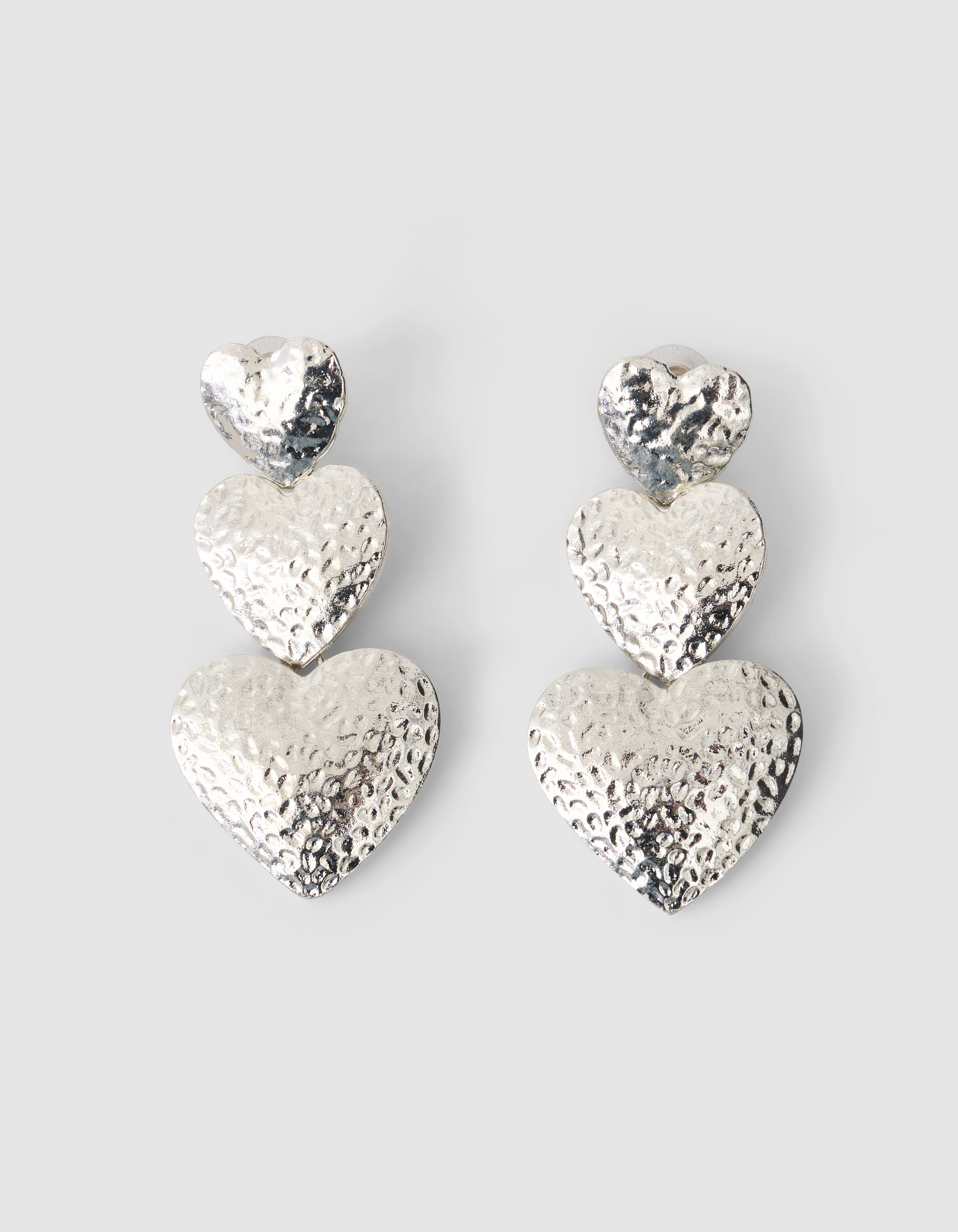 Triple Heart Oorbellen Zilver SHOEBY ACCESSOIRES
