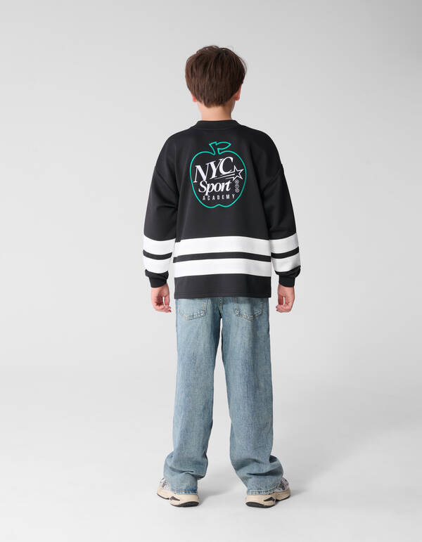 Oversized Fit Artwork Sweater Zwart SHOEBY BOYS