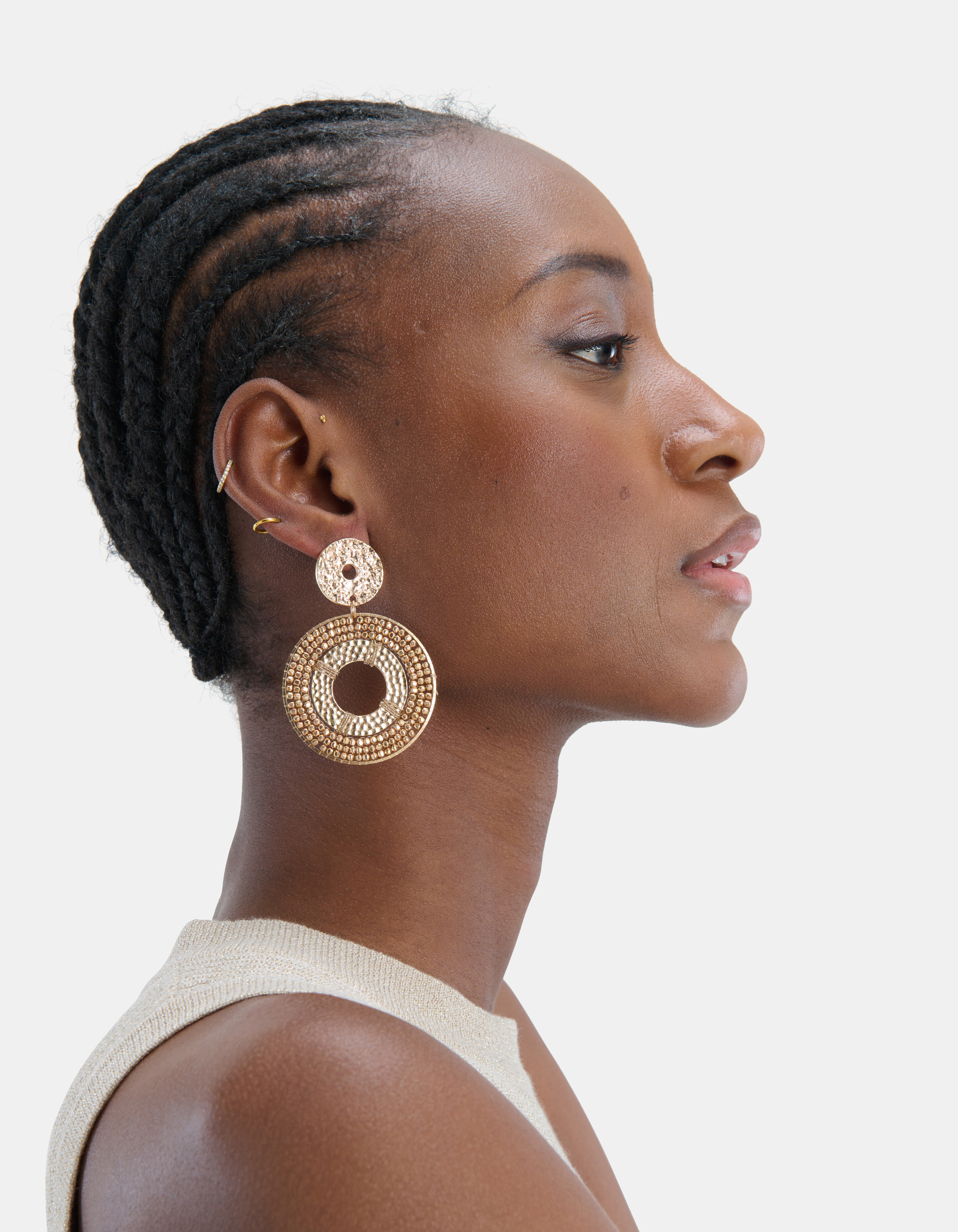 Round Golden Oorbellen ACCESSOIRES SHOEBY