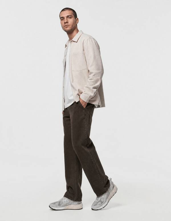 Block Jacquard Overshirt Lichtgrijs SHOEBY MEN