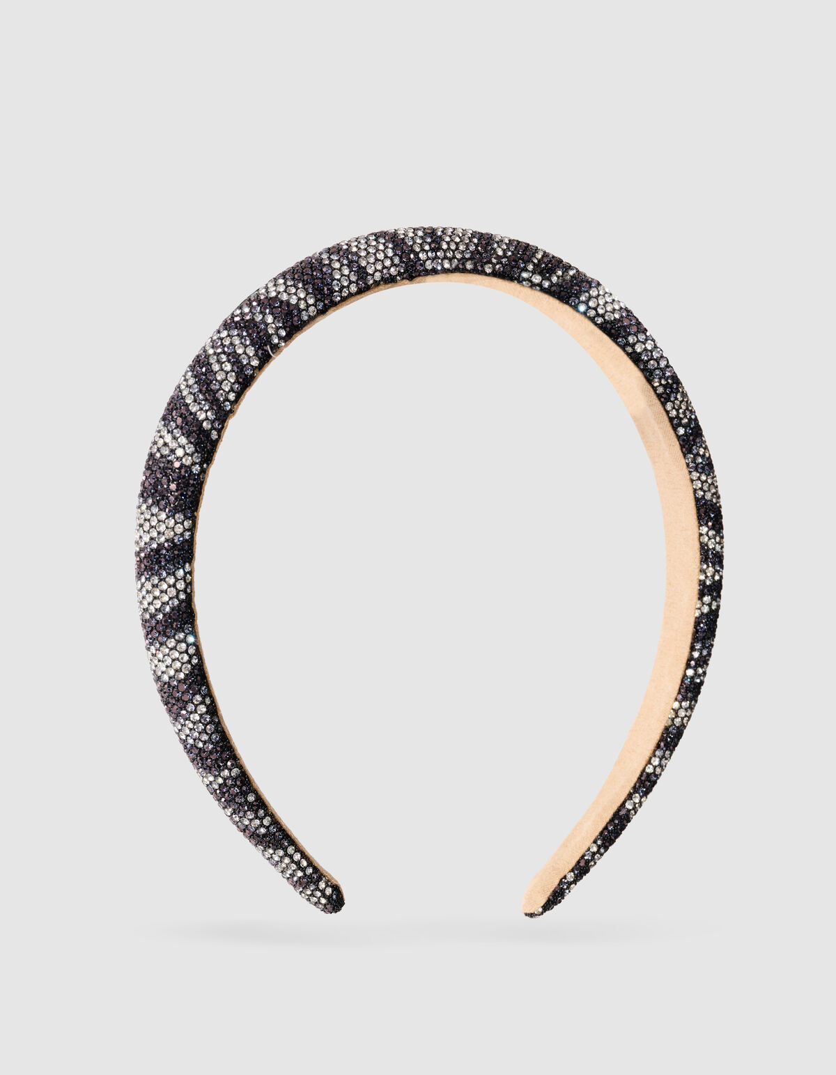 Strass Zebra Haarband Zwart SHOEBY ACCESSOIRES