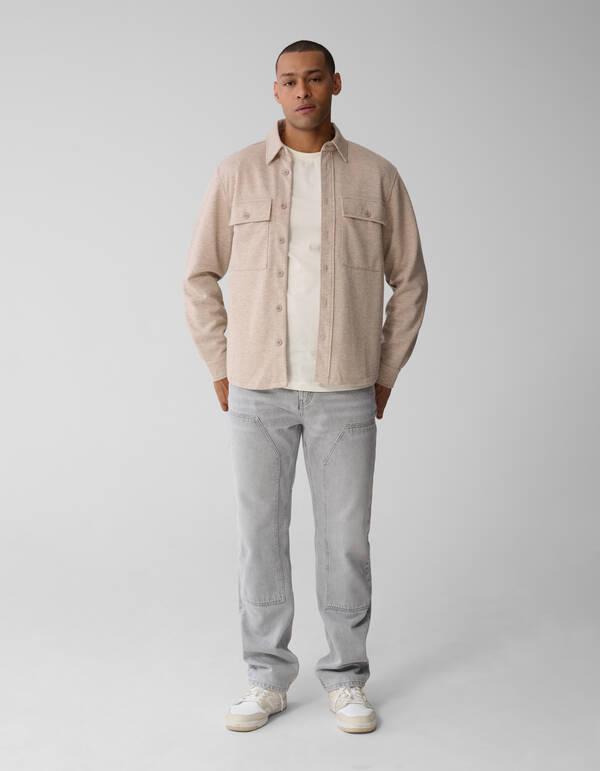 Soft Overshirt Zand SHOEBY MEN