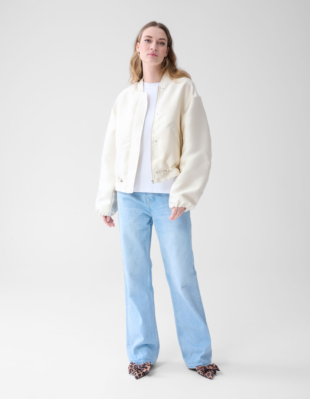 Satijnen Bomber Gebroken Wit SHOEBY WOMEN