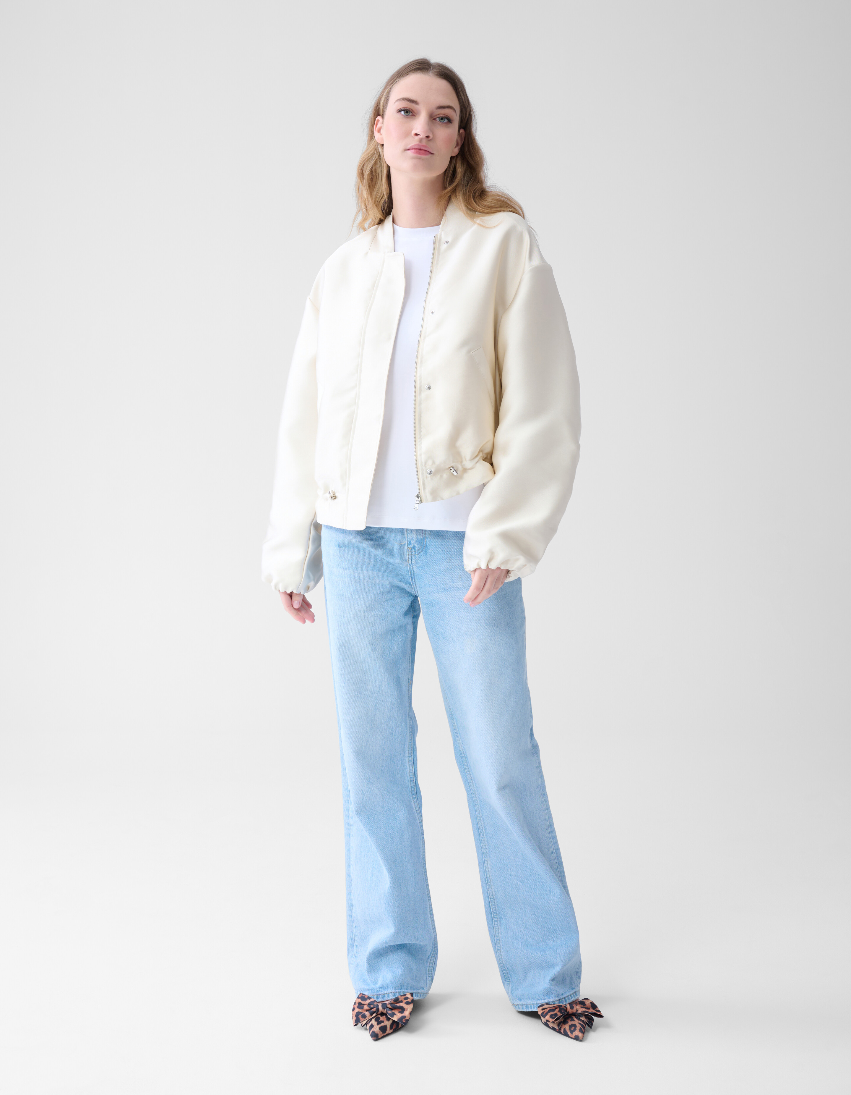 Satijnen Bomber Gebroken Wit SHOEBY WOMEN