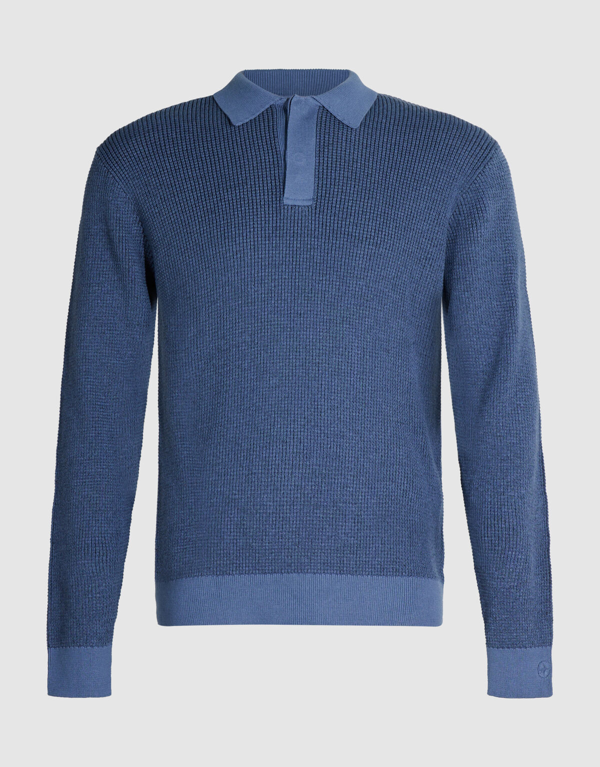 Gebreide Polo Met Knopen Blauw SHOEBY MEN