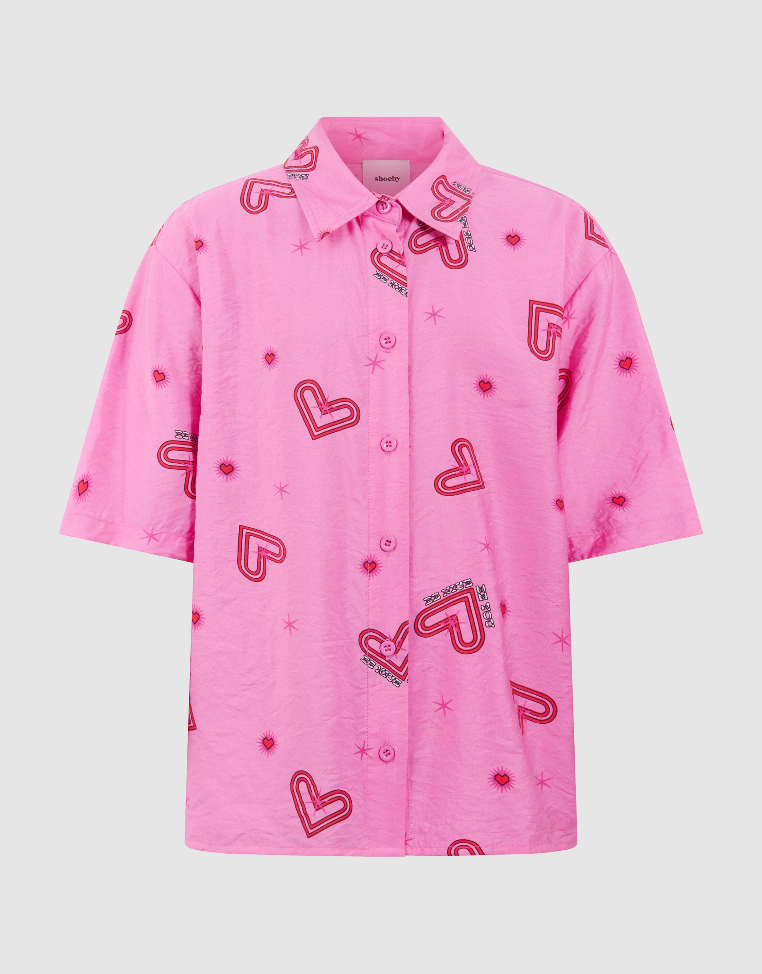 Heart Structuur Blouse Roze SHOEBY GIRLS