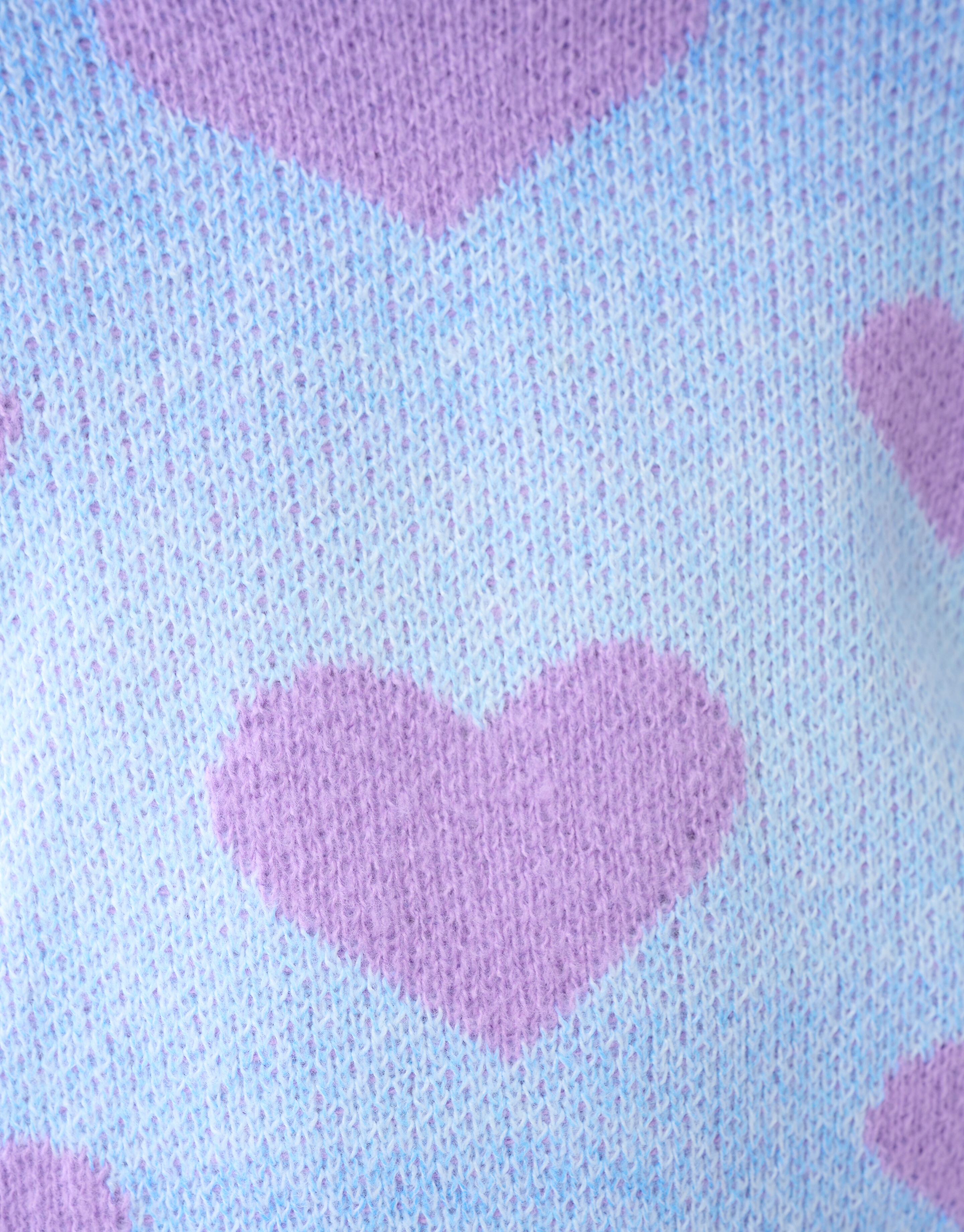 Heart Printed Degrade Trui Blauw SHOEBY GIRLS