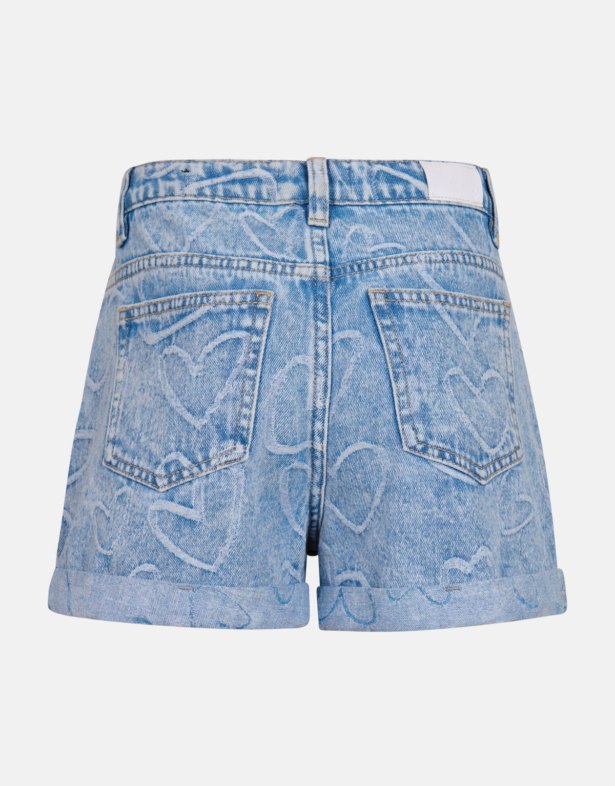 Heart Denim Short Mediumstone SHOEBY GIRLS