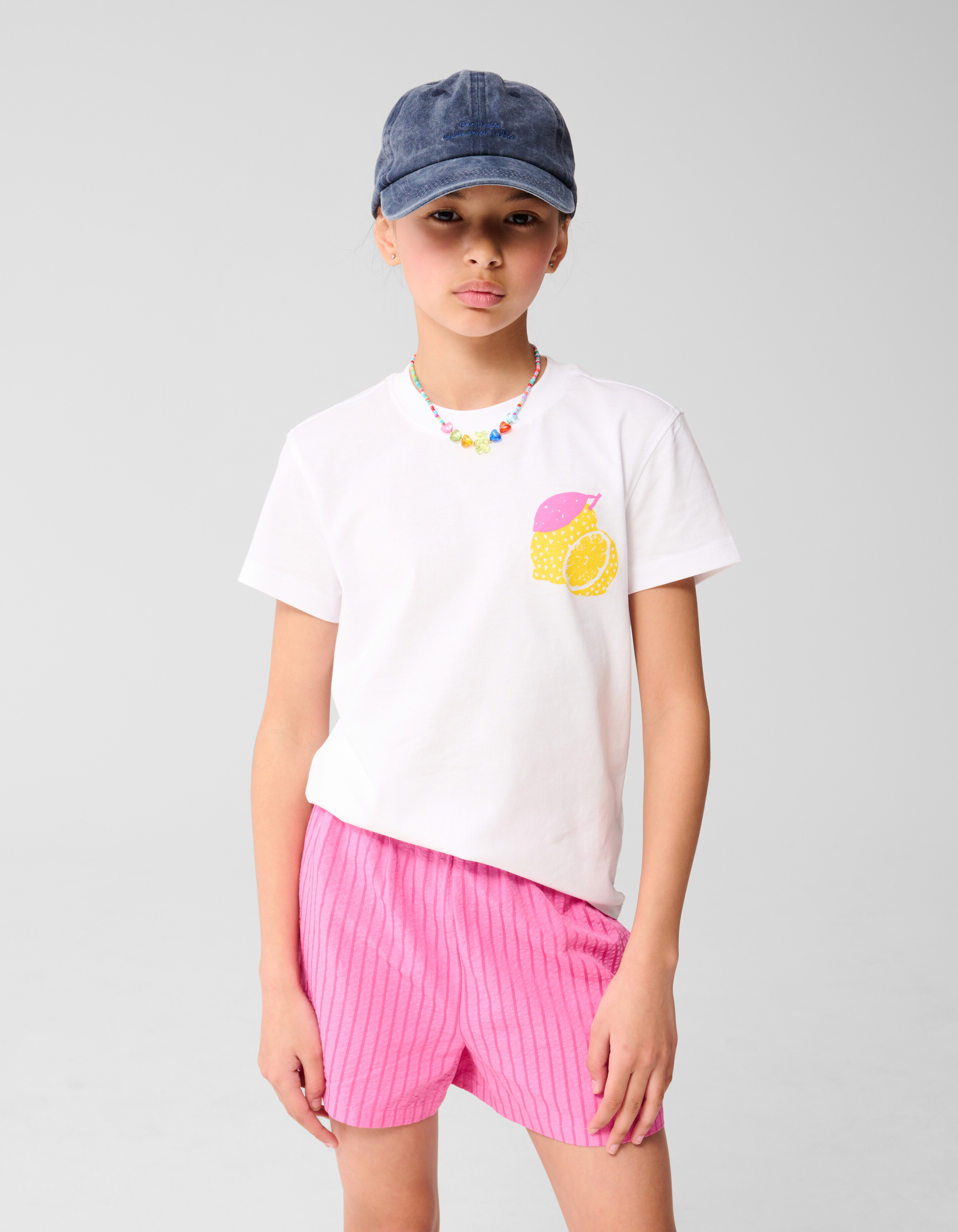 Exotic Artwork T-shirt Wit SHOEBY GIRLS