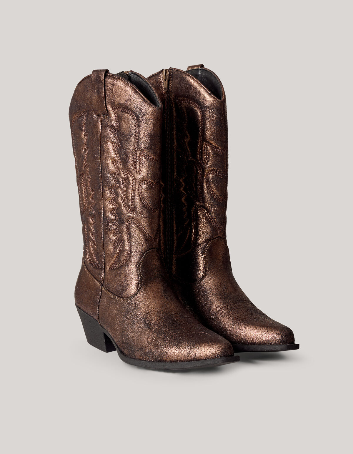 Metallic Cowboylaarzen Bruin SCHOENEN SHOEBY