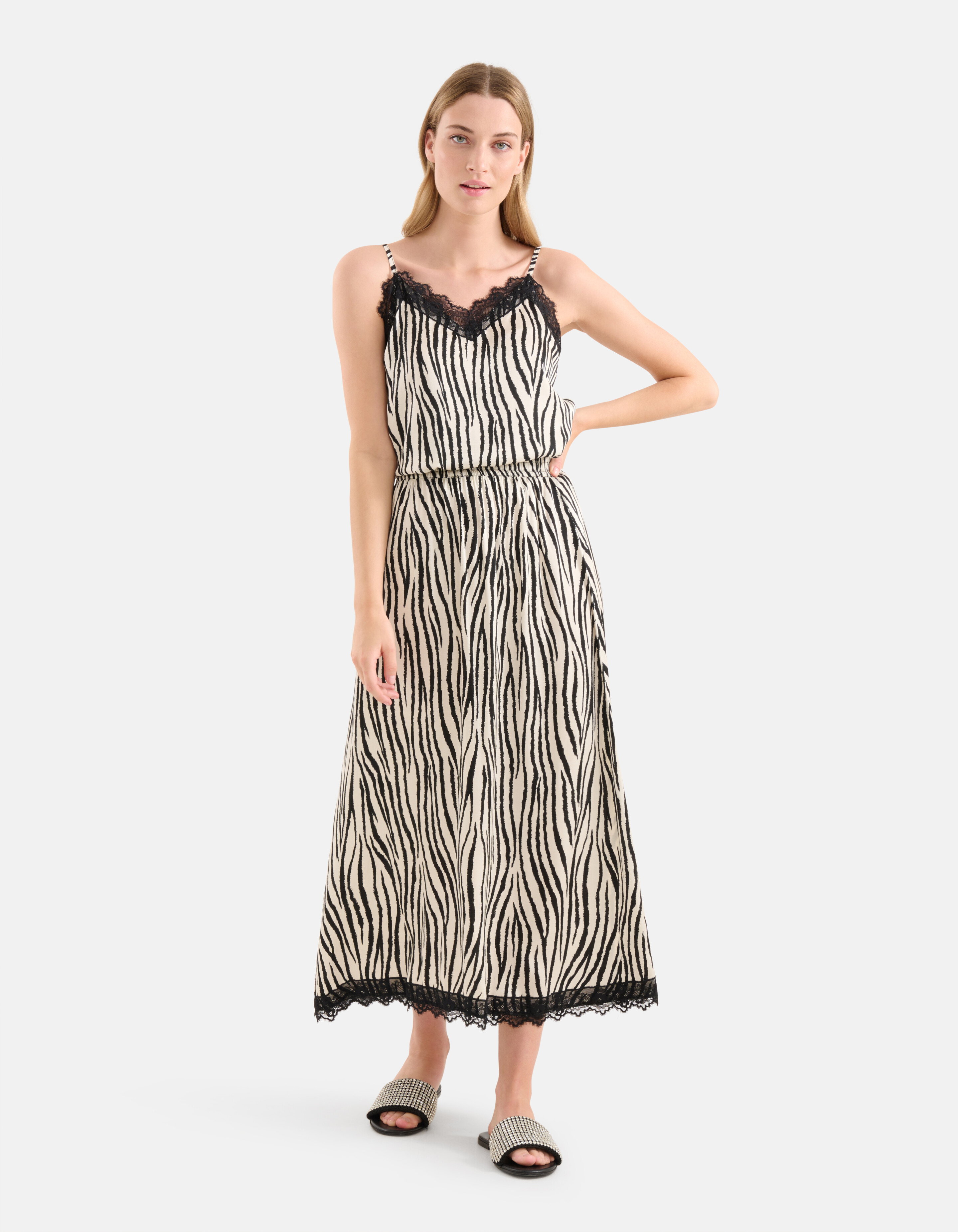 Zebra Printed Rok Zwart/Wit SHOEBY WOMEN