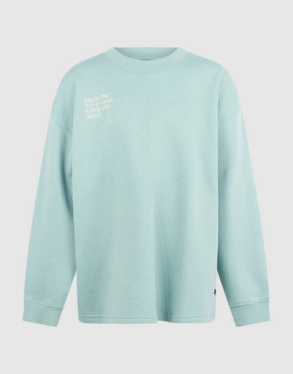 Oversized Artwork Sweater Lichtgroen SHOEBY BOYS
