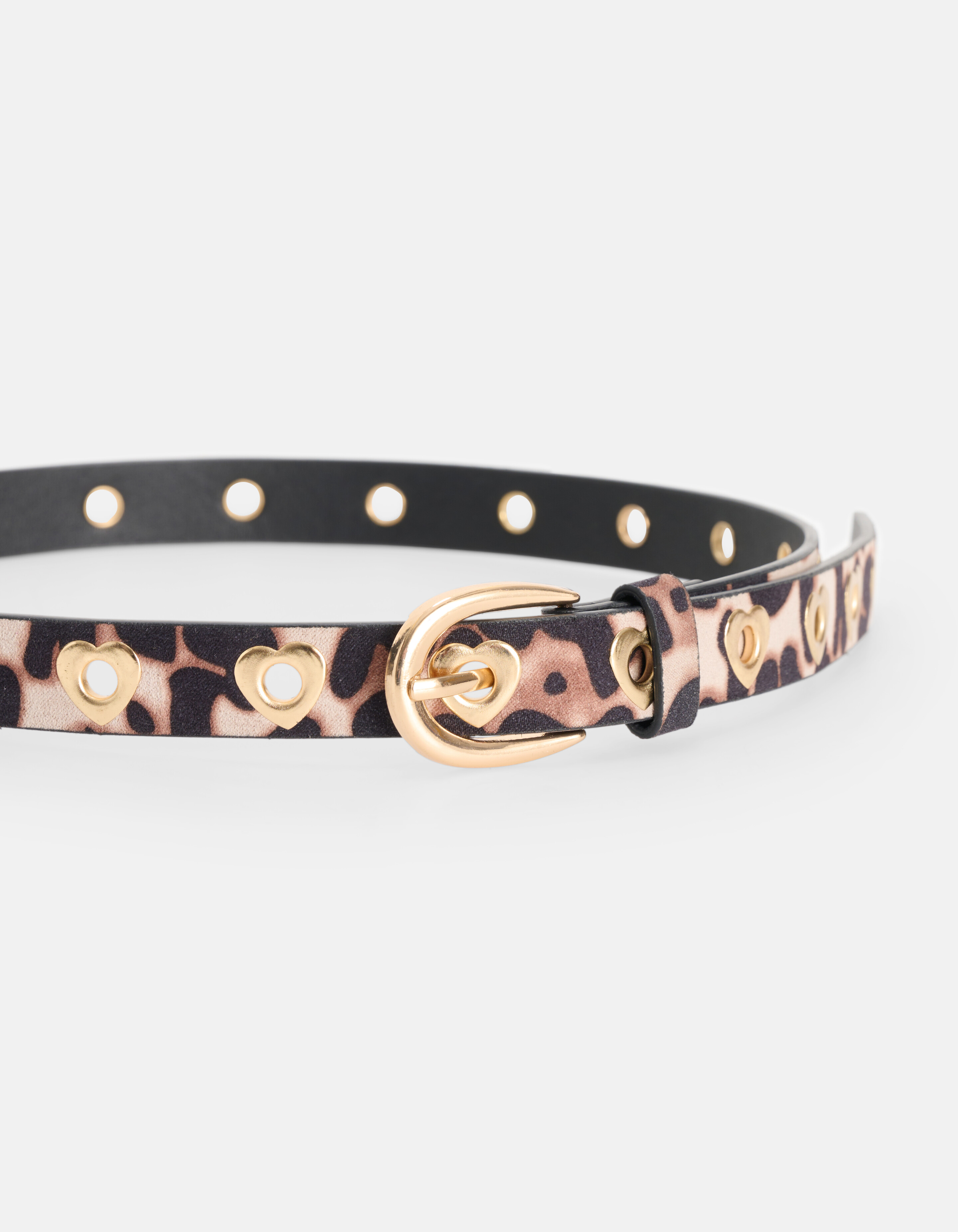 Leopard Hartjes Riem Lichtbruin SHOEBY ACCESSOIRES
