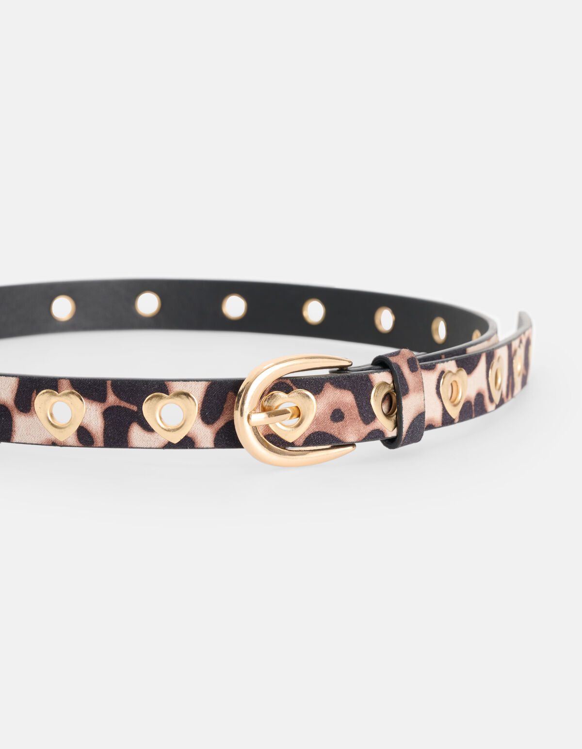 Leopard Hartjes Riem Lichtbruin SHOEBY ACCESSOIRES