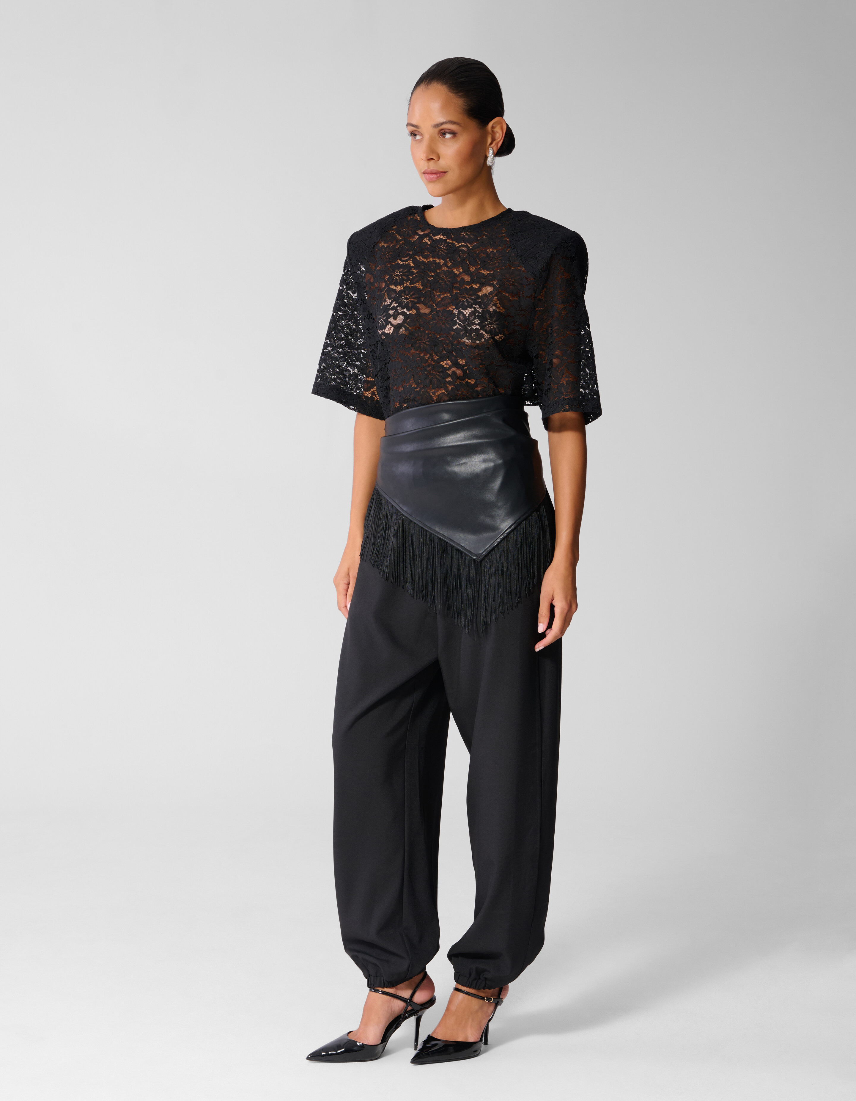 Pleat Balloon Fit Broek Zwart SHOEBY WOMEN