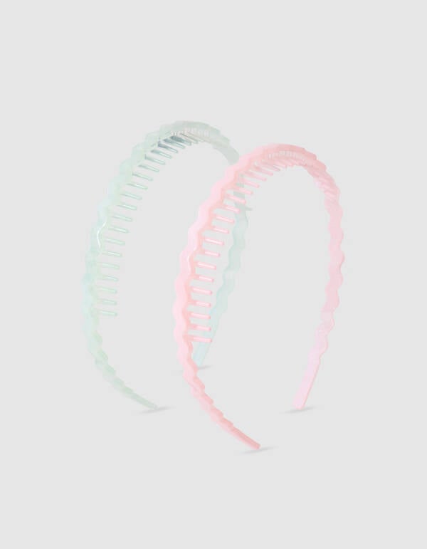 Wavy Haarband Set Roze/Blauw SHOEBY ACCESSOIRES