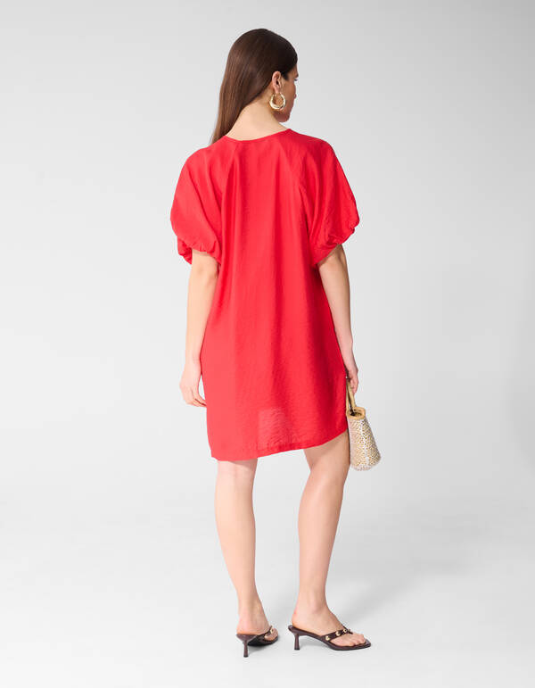 V-hals Mini Jurk Rood SHOEBY WOMEN