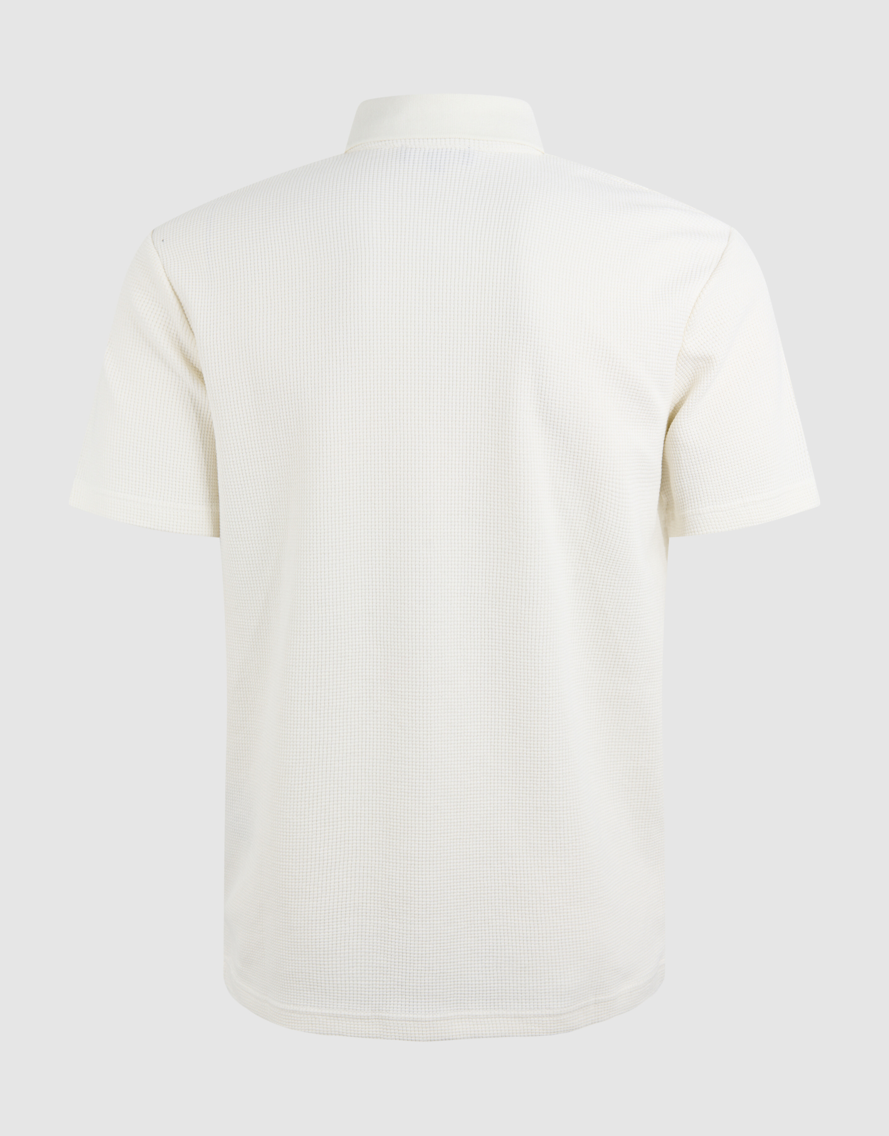 Structuur Jersey Polo Gebroken Wit SHOEBY MEN