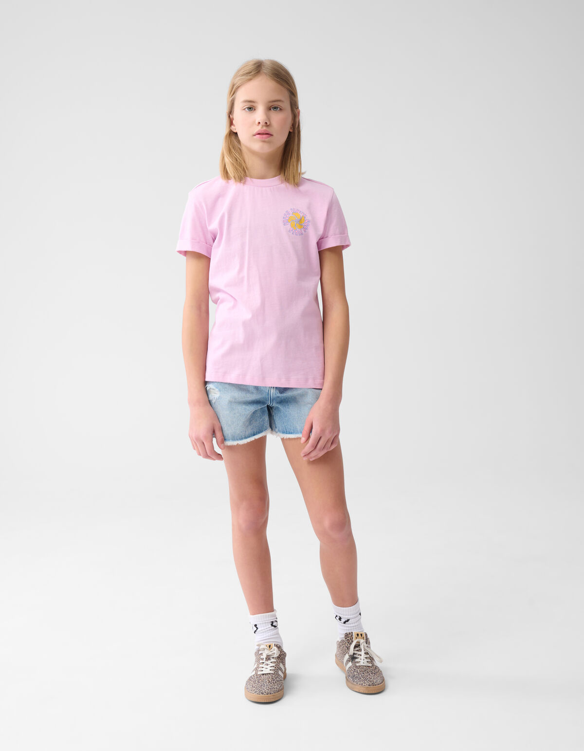 Fruit Embroidery T-shirt Lichtpaars SHOEBY GIRLS