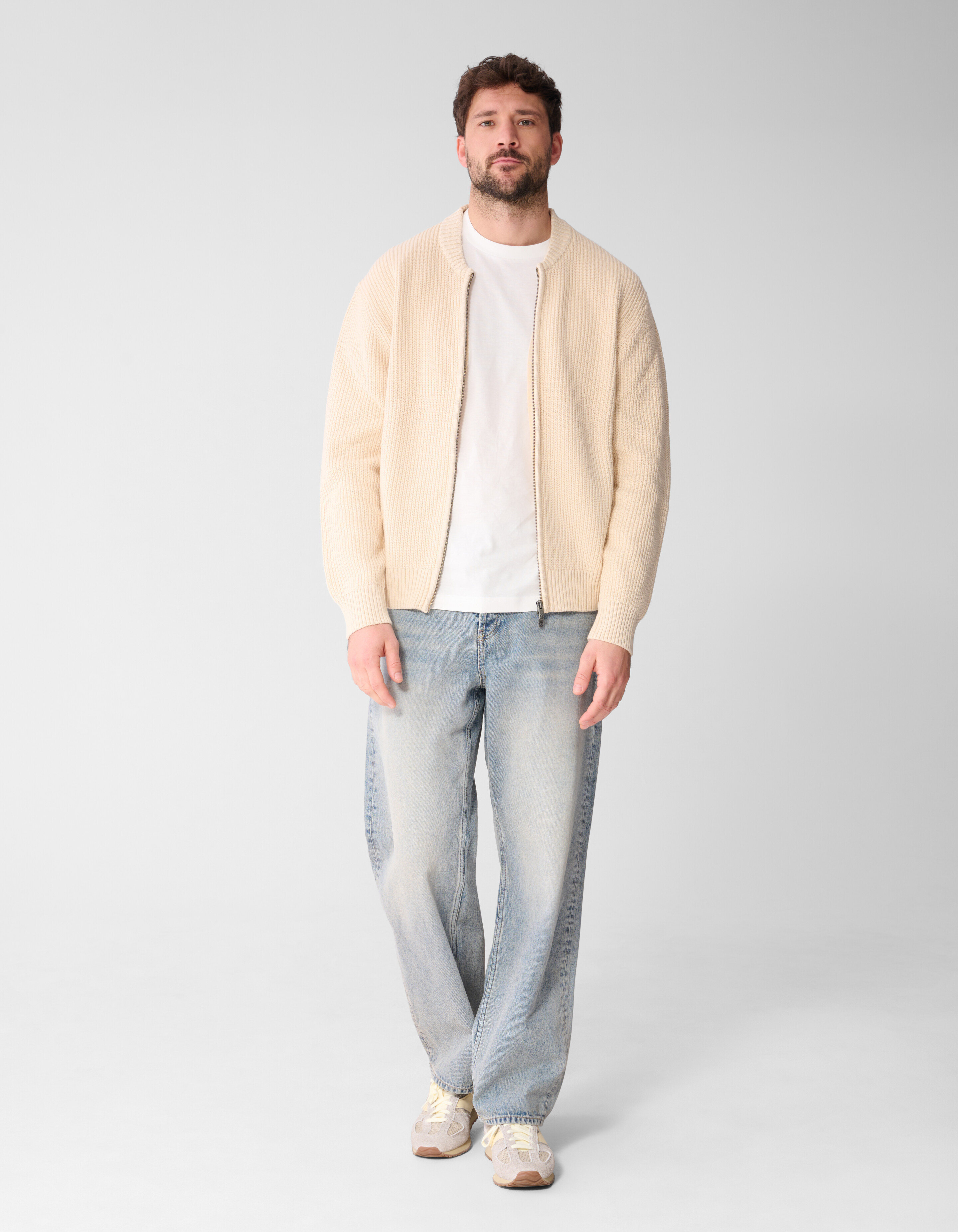 Gebreid Bomber Jack Zand SHOEBY MEN