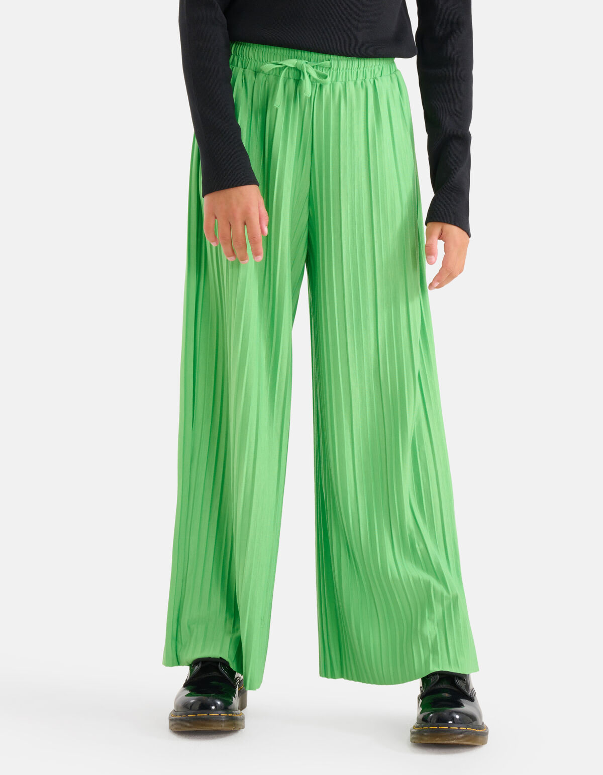Plisse Palazzo Broek Groen SHOEBY GIRLS
