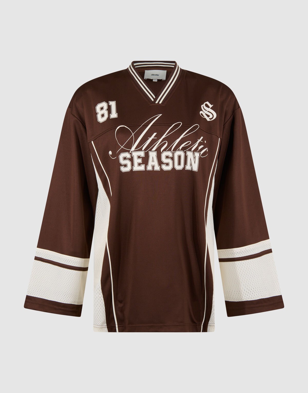 Oversized Baseball Longsleeve Top Bruin SHOEBY WOMEN
