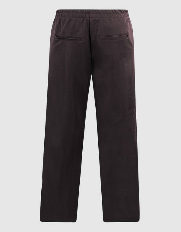 Basis Wide Leg Broek Donkerbruin SHOEBY WOMEN