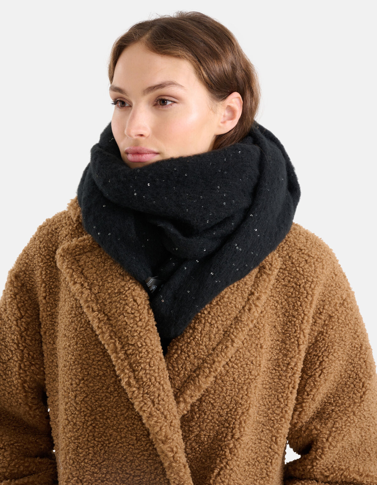 Pailletten Sjaal Zwart SHOEBY ACCESSOIRES