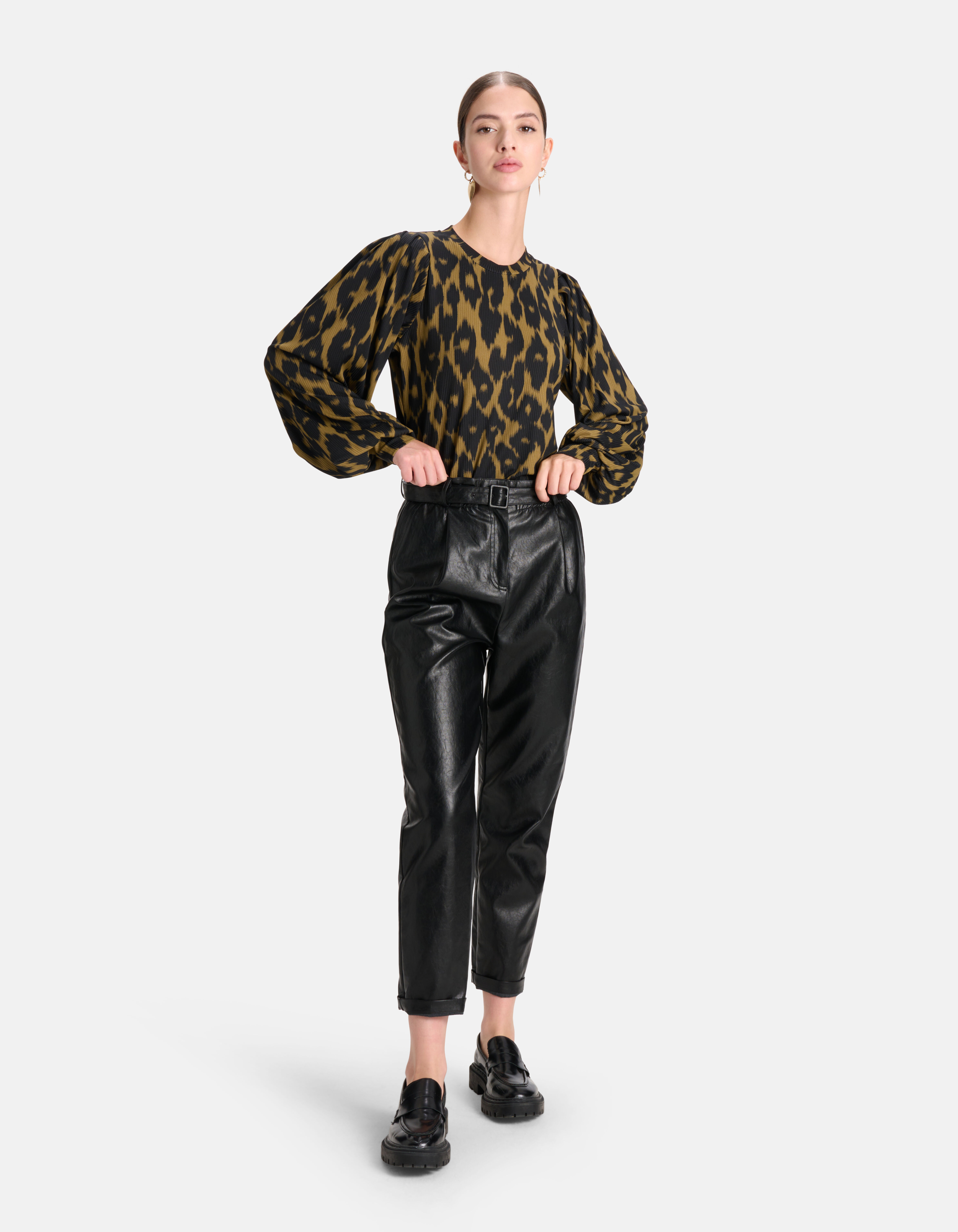 Leopard shirt dames best sale