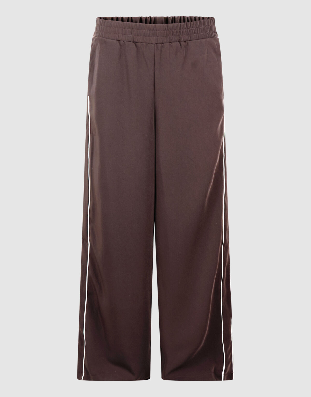 Sporty Piping Wide Leg Fit Broek Donkerbruin SHOEBY WOMEN