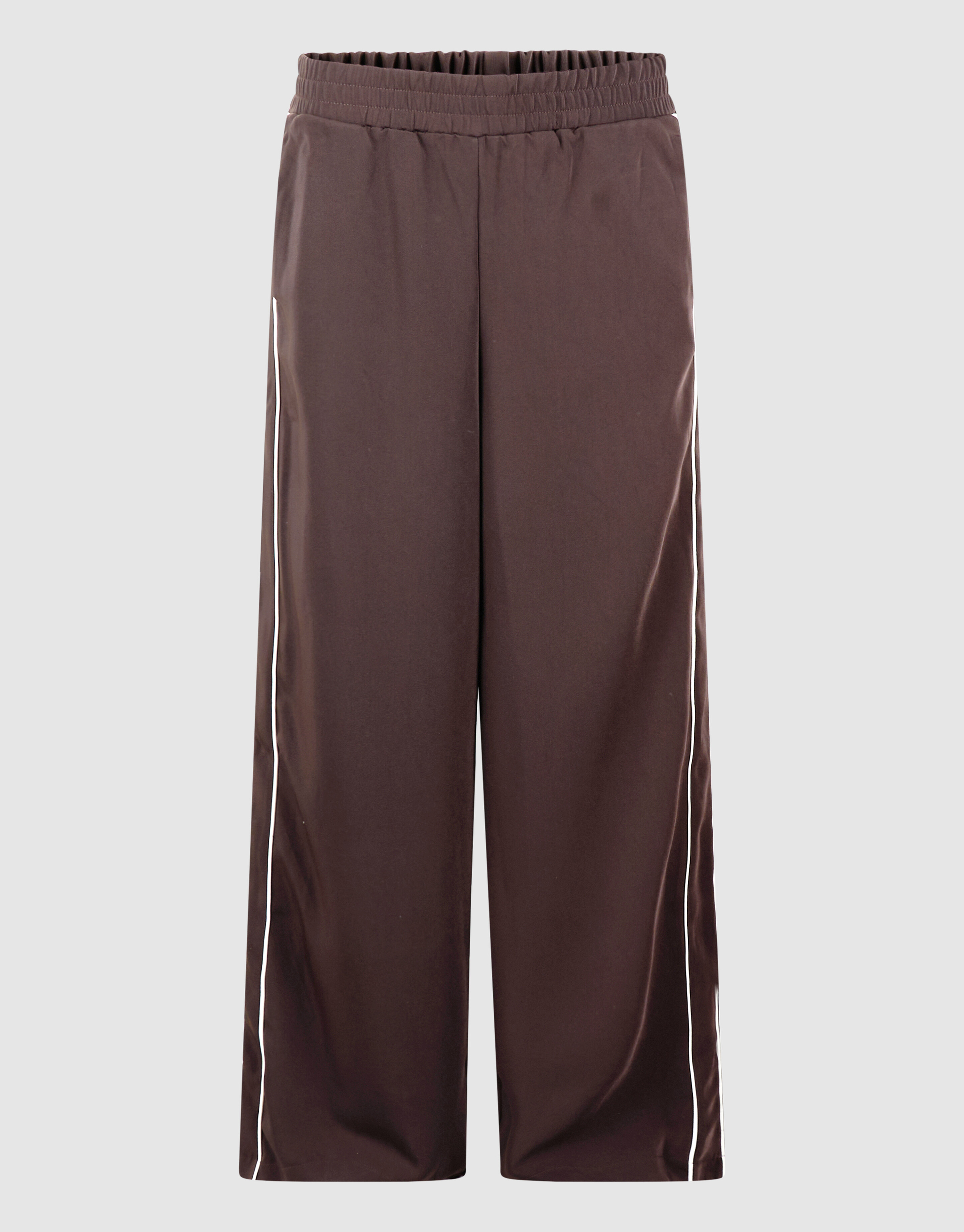 Sporty Piping Wide Leg Fit Broek Donkerbruin SHOEBY WOMEN