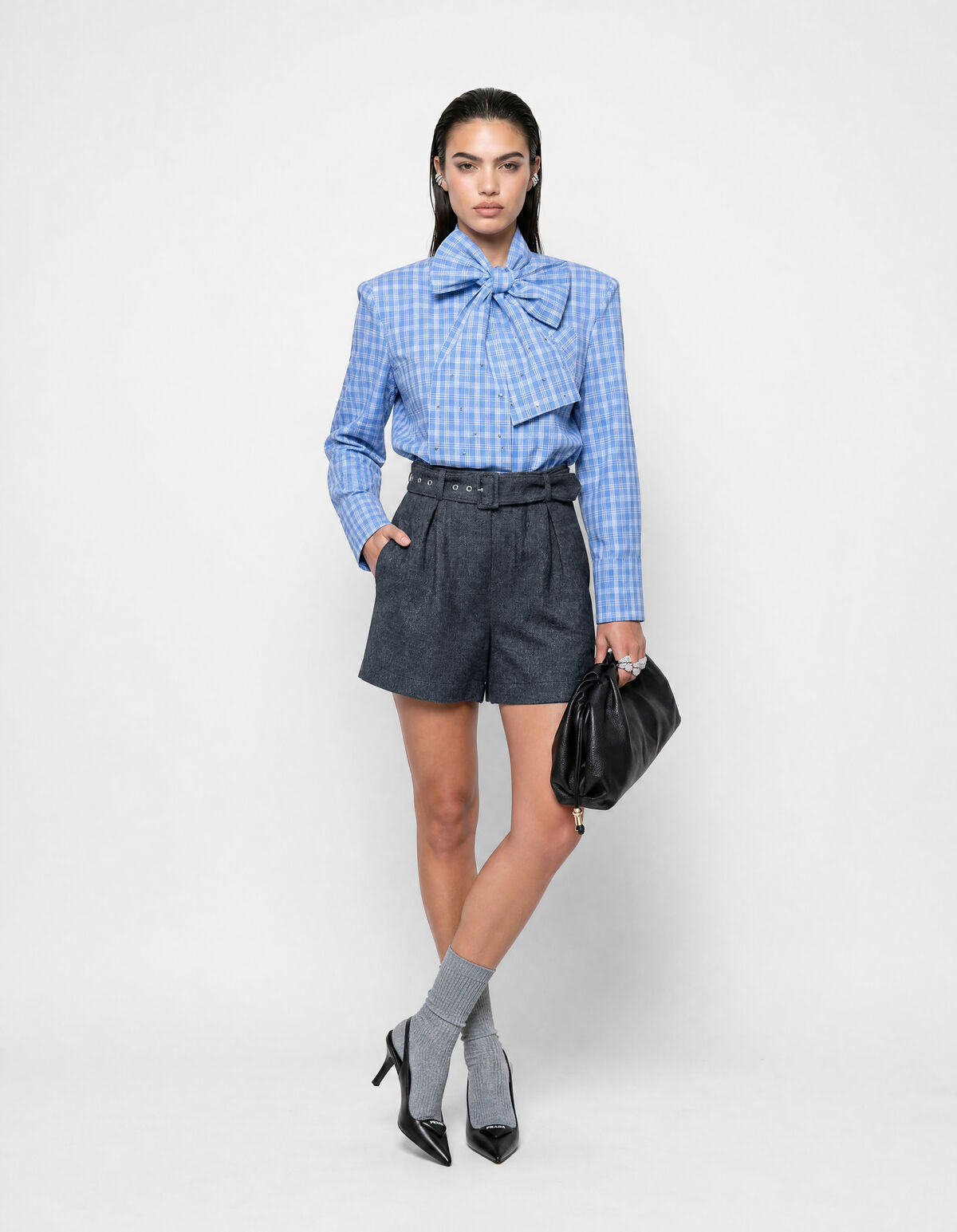 Belted Short Grijs SHOEBY WOMEN
