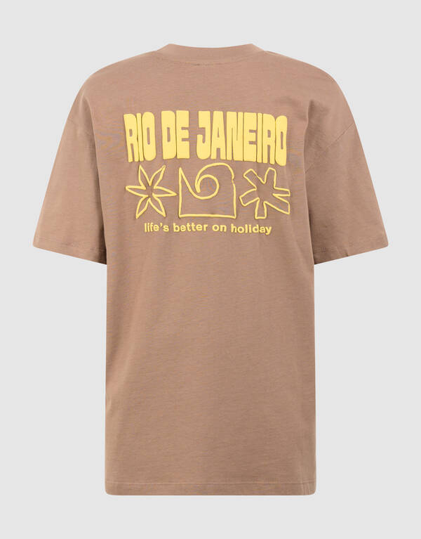 Holiday Artwork T-shirt Lichtbruin SHOEBY BOYS