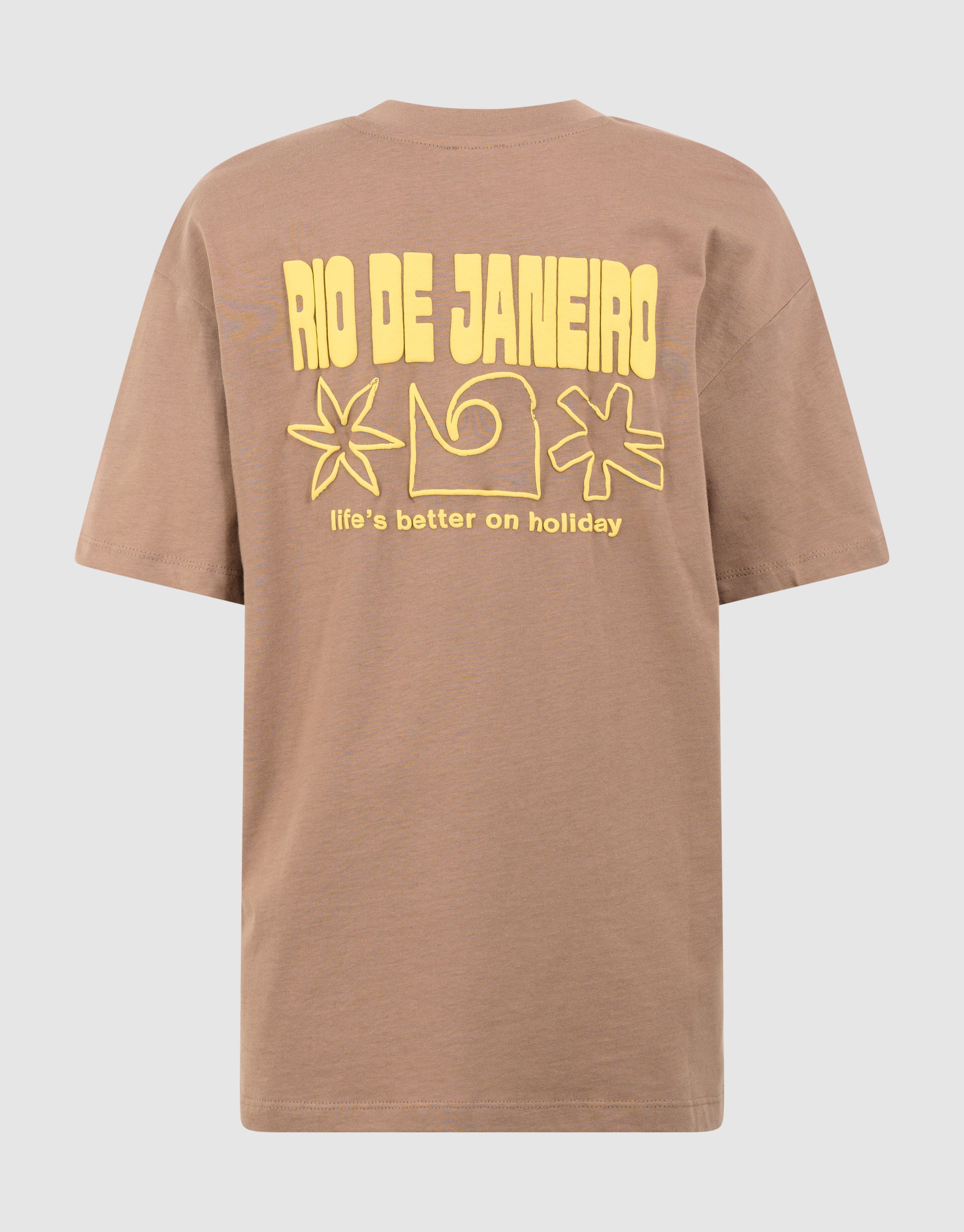 Holiday Artwork T-shirt Lichtbruin SHOEBY BOYS