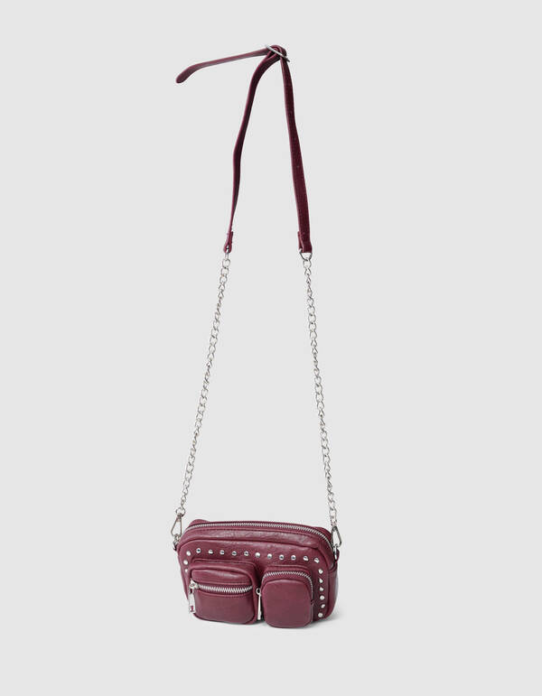Studs Pocket Tas Donkerrood SHOEBY ACCESSOIRES