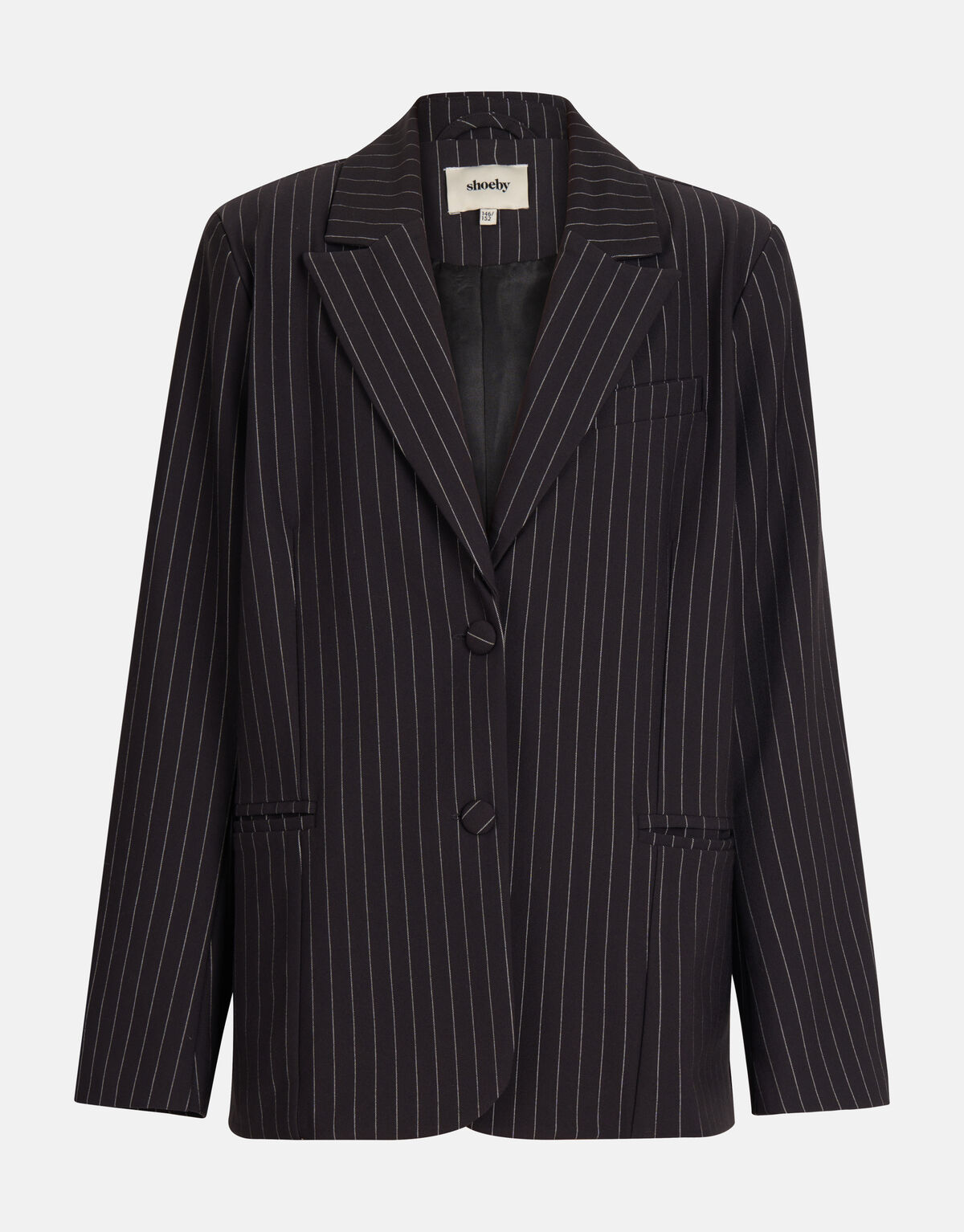 Pinstripe Blazer Donkergrijs SHOEBY GIRLS