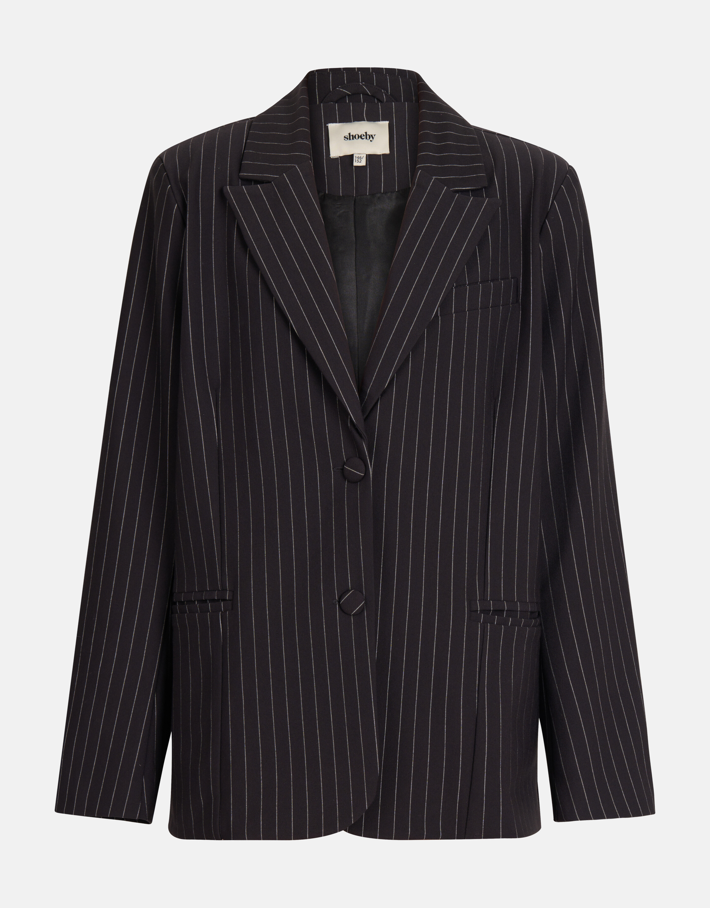Pinstripe Blazer Donkergrijs SHOEBY GIRLS