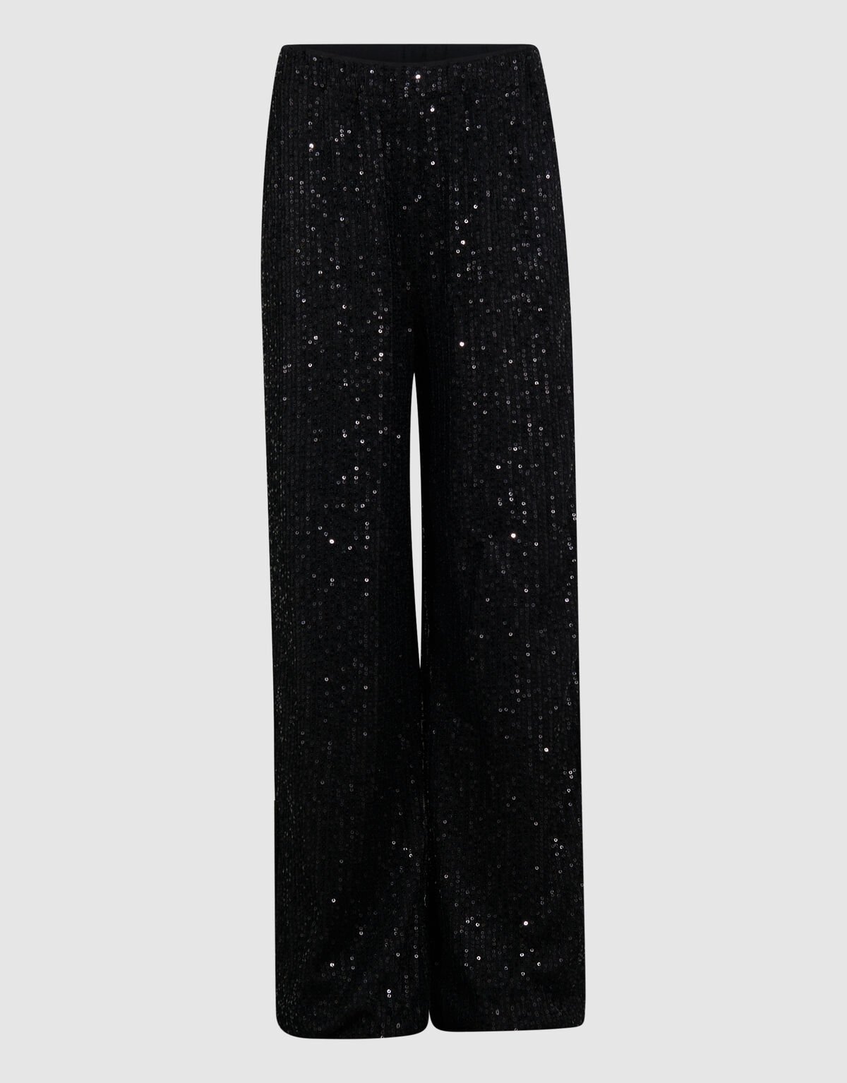 Sequin Tape Wide Leg Broek Zwart SHOEBY GIRLS