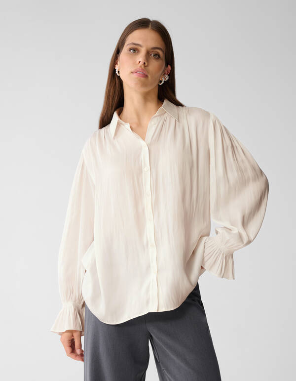 Gathering Blouse Gebroken Wit By Mieke SHOEBY WOMEN