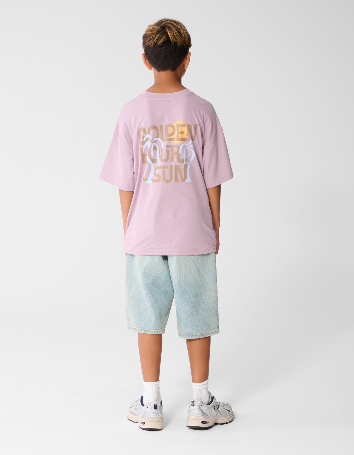 Golden Hour Artwork T-shirt Lichtpaars SHOEBY BOYS