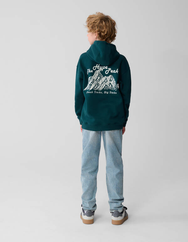 Hype Artwork Hoodie Donkergroen SHOEBY BOYS