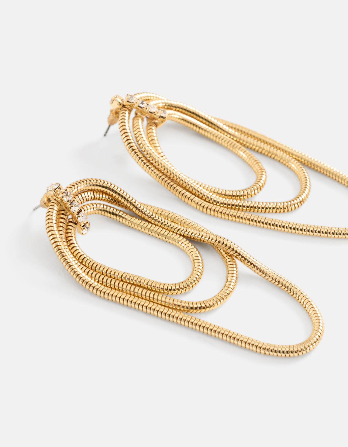Slangen Chain Oorbellen Goud SHOEBY ACCESSOIRES