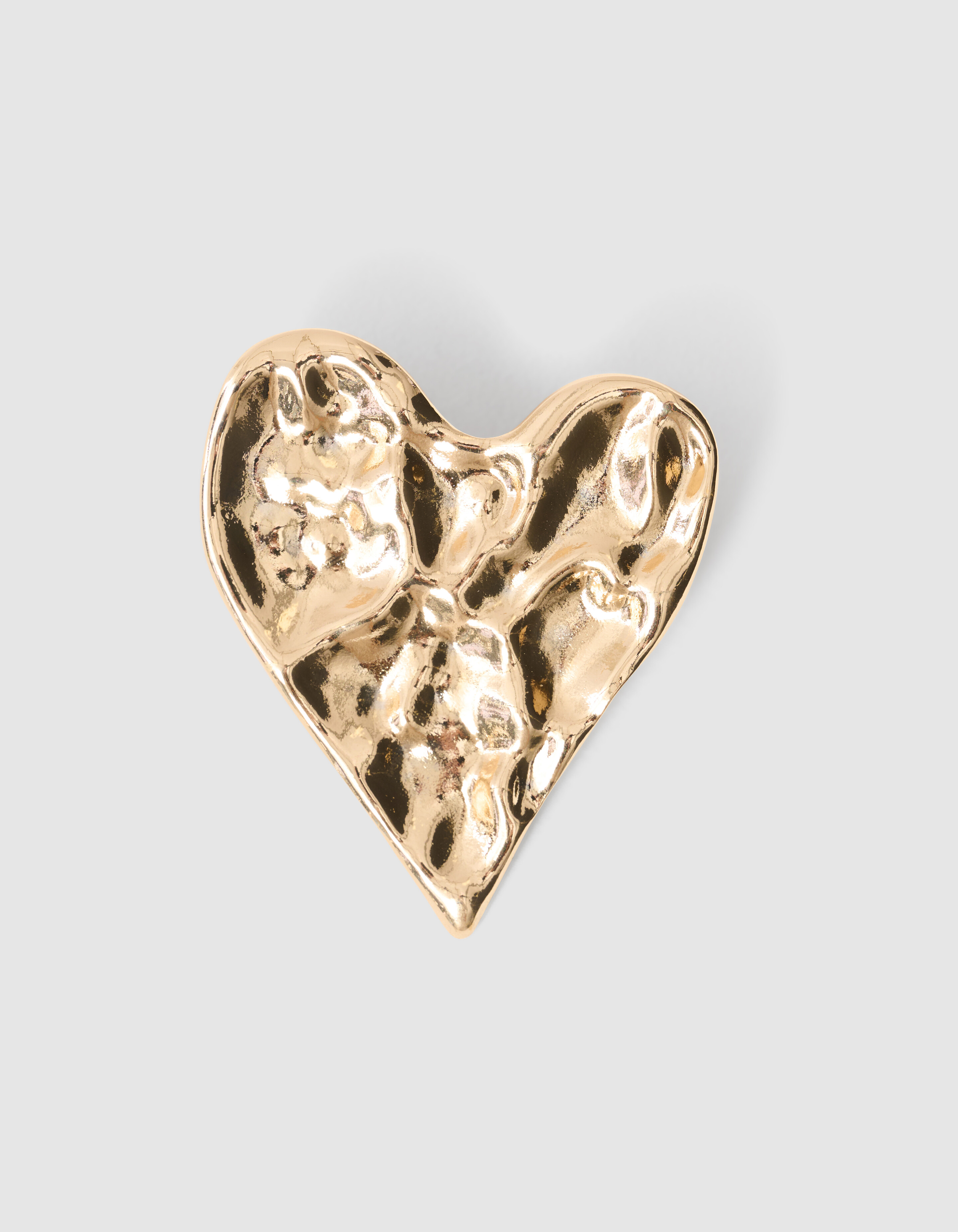 Big Hammerd Heart Broche Goud SHOEBY ACCESSOIRES