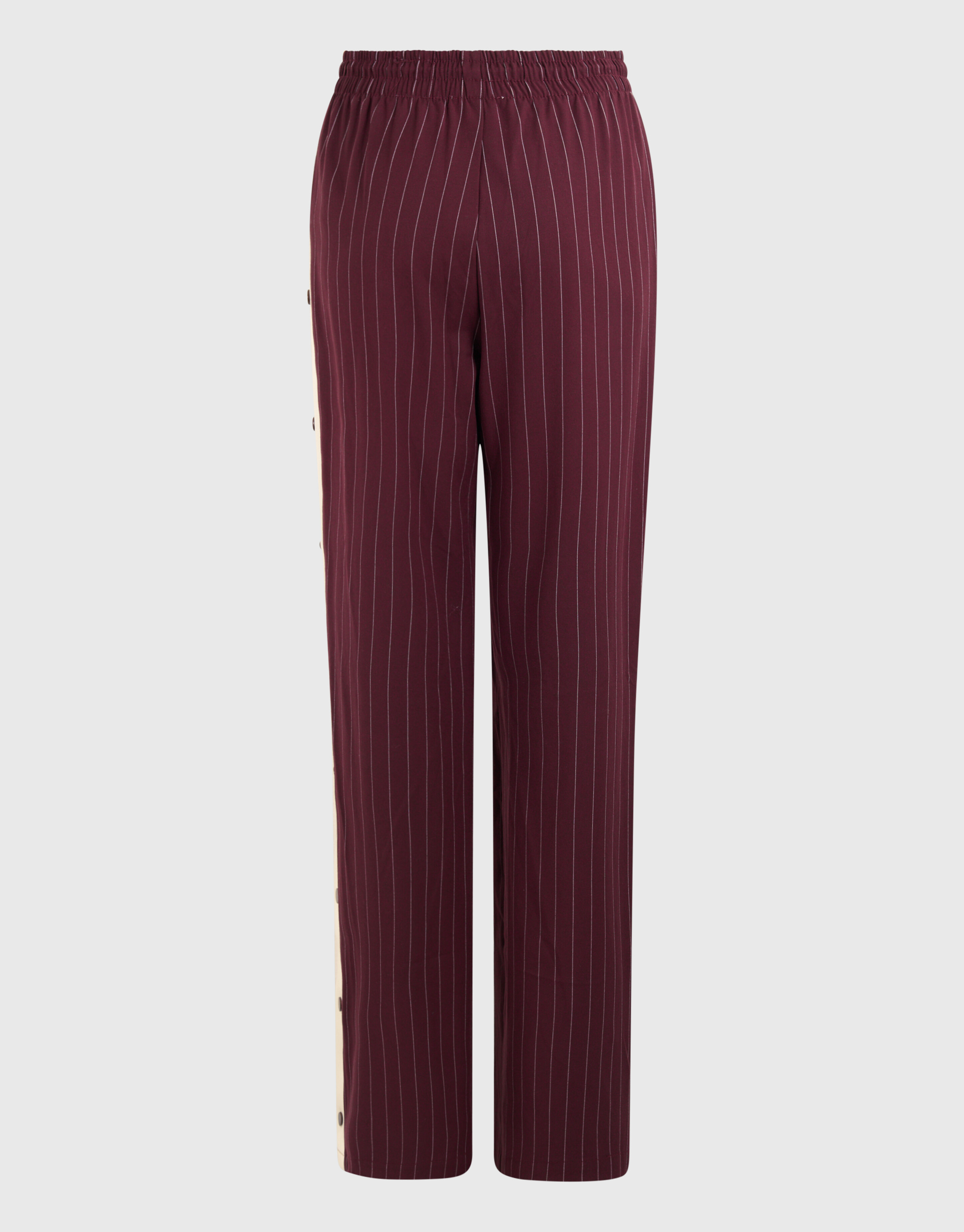 Pinstripe Wide Leg Broek Donkerrood SHOEBY WOMEN