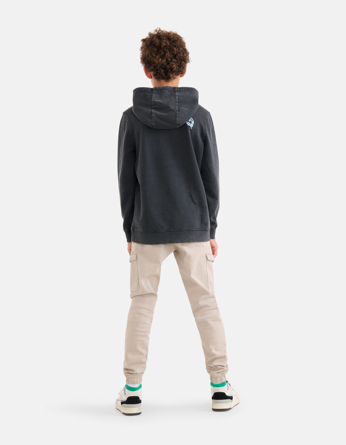 Washed Hoodie Donkergrijs SHOEBY BOYS