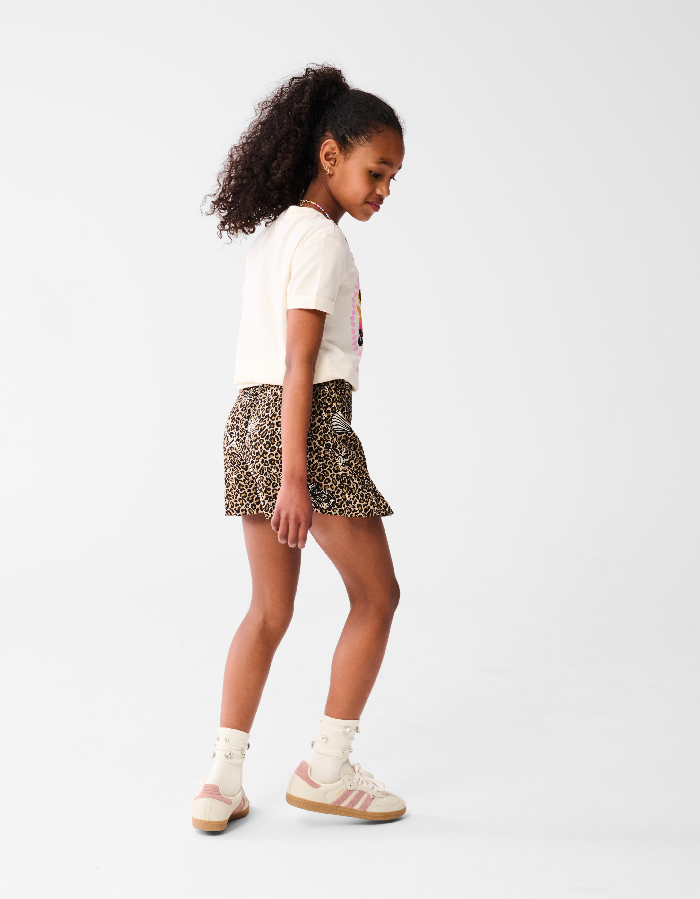 Printed Leopard Skort Bruin SHOEBY GIRLS