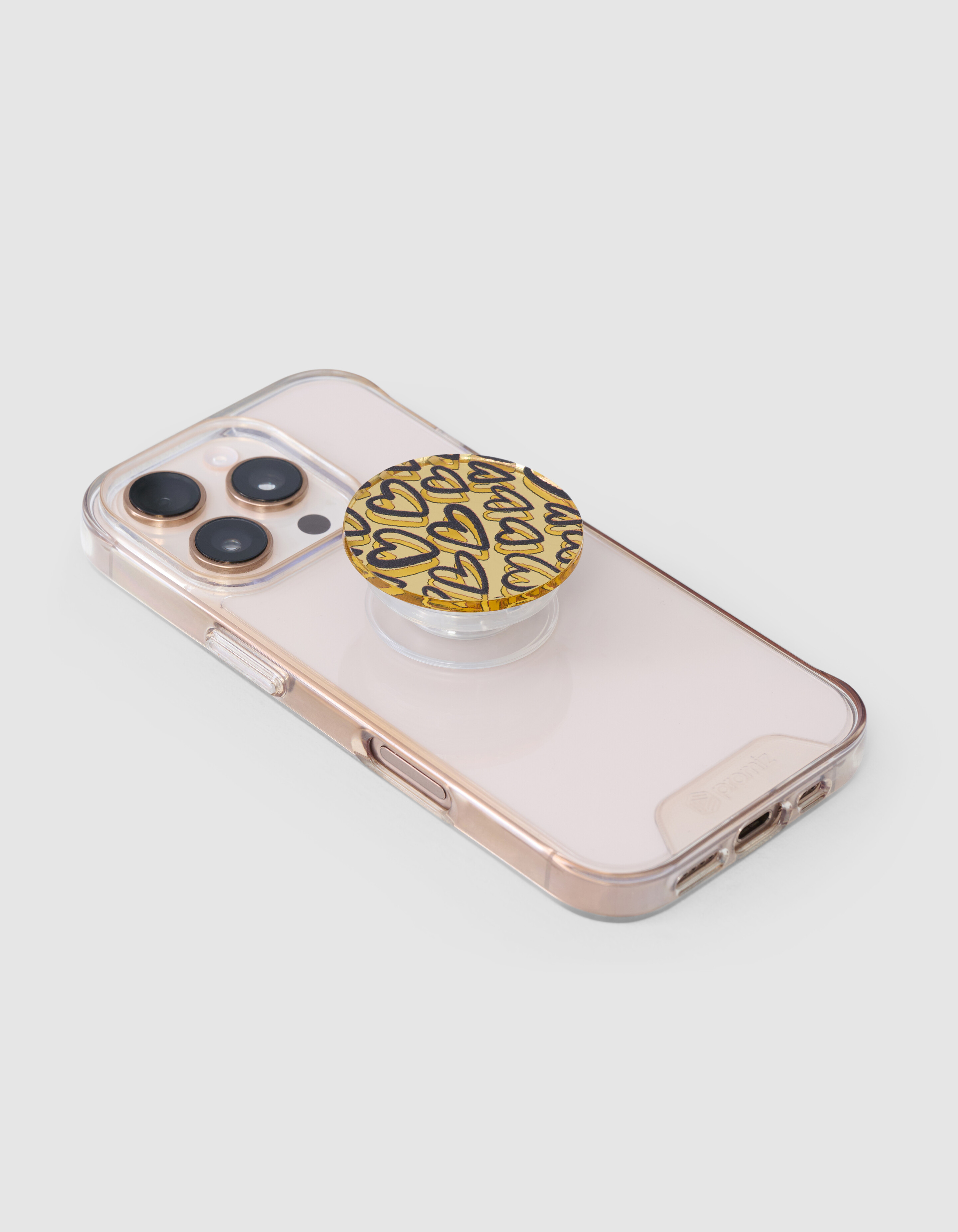 Ronde Heart Telefoon Houder Goud SHOEBY ACCESSOIRES