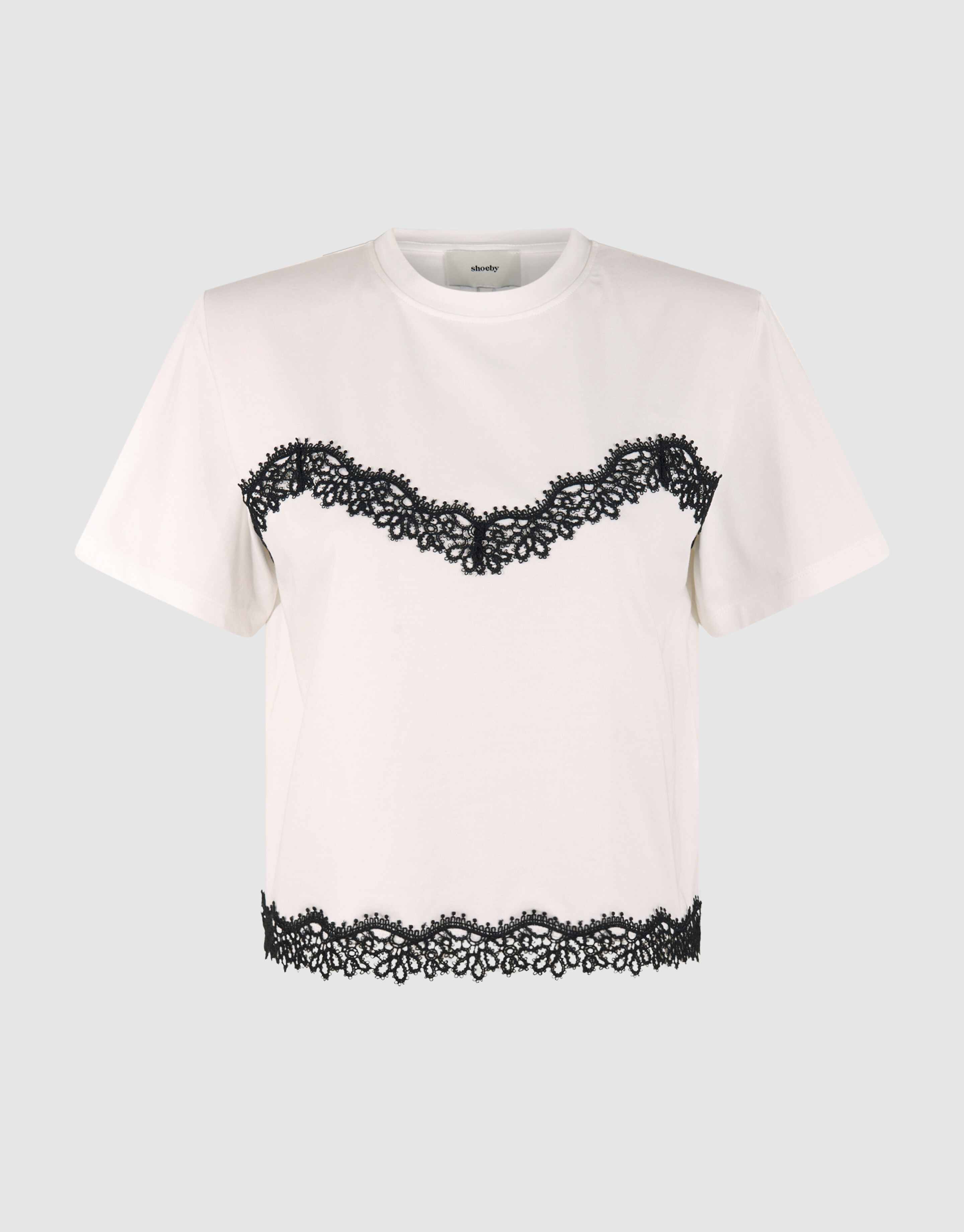 Kanten T-shirt Wit SHOEBY WOMEN